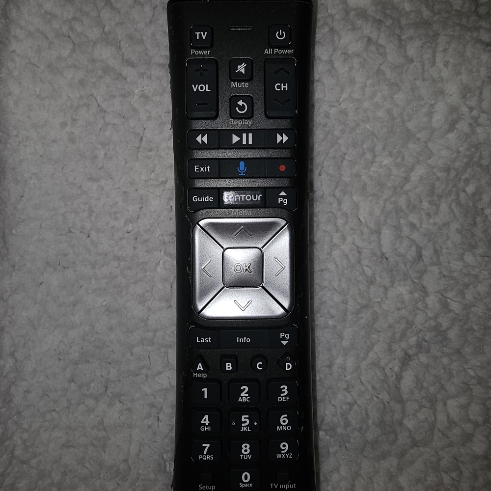1x Universal Remote Control with Silver and Black Design